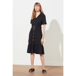 Trendyol Black BeltEd Shirt Dress vyobraziť