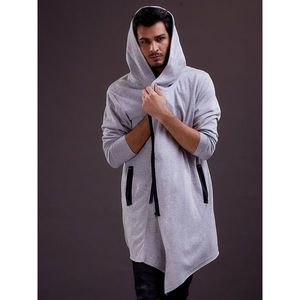 Melange men's gray hooded sweatshirt vyobraziť