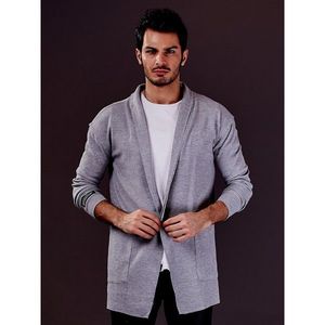 Men's gray sweatshirt with a delicate texture vyobraziť