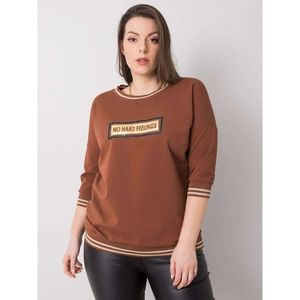 Plus size brown cotton sweatshirt vyobraziť