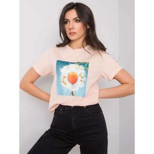 Women's salmon cotton t-shirt vyobraziť