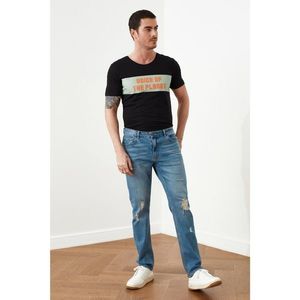 Trendyol Indigo Male Destroyer Straight Fit Jeans vyobraziť