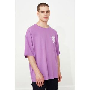 Trendyol Purple Men's Printed Oversize Short Sleeve T-Shirt vyobraziť