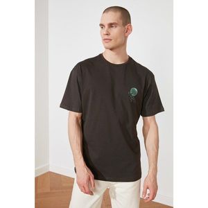 Trendyol Brown Men's Printed Oversize T-Shirt vyobraziť