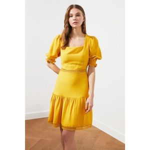 Trendyol Yellow Lace Detailed Dress vyobraziť