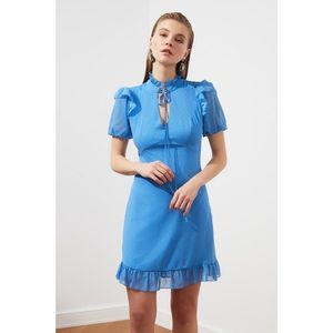 Trendyol Blue Collar Detailed Dress vyobraziť