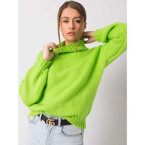 Women´s green turtleneck sweater vyobraziť