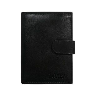Black leather men´s wallet with a flap vyobraziť
