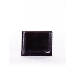 Black leather wallet with embossing vyobraziť