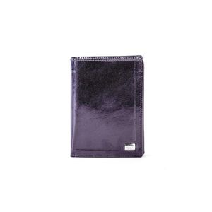 Men´s black leather wallet with embossing vyobraziť