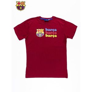 Red men´s t-shirt with FC BARCELONA print vyobraziť
