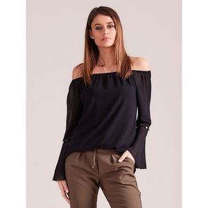 Elegant black blouse with pearls vyobraziť