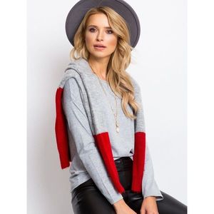 Gray women´s blouse with long sleeves vyobraziť