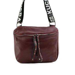 Maroon handbag made of ecological leather vyobraziť