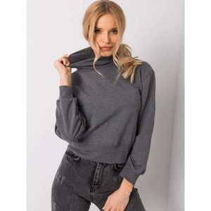 Basic dark gray turtleneck sweatshirt vyobraziť