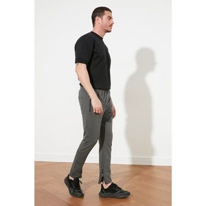 Trendyol Anthracite Men's Regular Fit Basic Leg Zip Tracksuit bottom vyobraziť