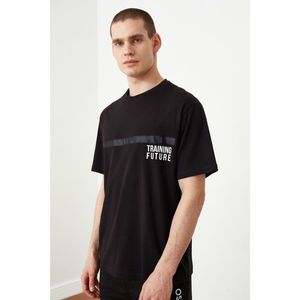 Trendyol Black Male Oversize Fit Printed T-Shirt vyobraziť