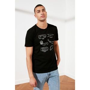 Trendyol Black Male Regular Fit Printed T-Shirt vyobraziť