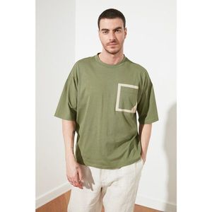 Trendyol Khaki Male Oversize Short Sleeve Pocket T-Shirt vyobraziť