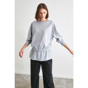 Trendyol Gray Assynx Knitted Sweatshirt vyobraziť