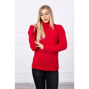 Sweater with a turtleneck red vyobraziť