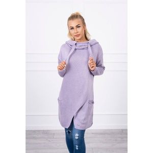 Sweater with envelope bottom light purple vyobraziť