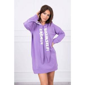 Dress with hood Oversize purple vyobraziť
