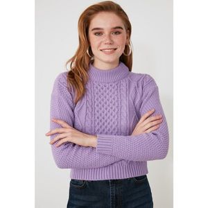 Trendyol Lila Knitting Detailed Knitwear Sweater vyobraziť