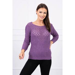 Openwork sweater purple vyobraziť