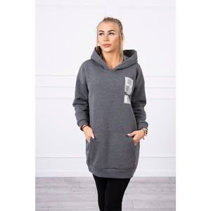 Hooded sweatshirt with patches graphite vyobraziť