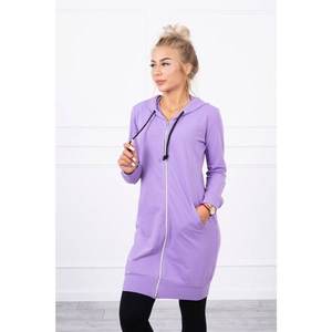 Hooded dress with a hood dark purple vyobraziť