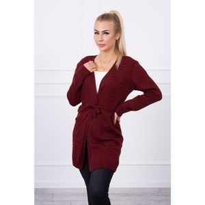 Sweater with delicate pressings burgundy vyobraziť