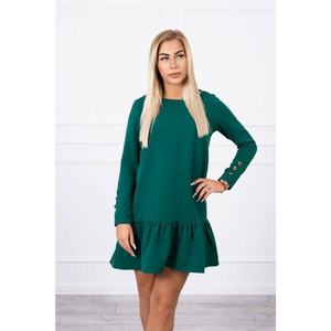 Dress with a flounce green vyobraziť