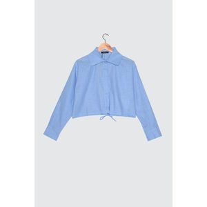 Trendyol Blue Lace Shirt vyobraziť