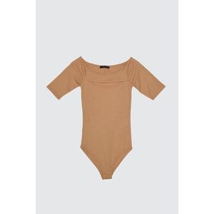 Trendyol Camel Cut Out Detailed Snap Knitted Body vyobraziť
