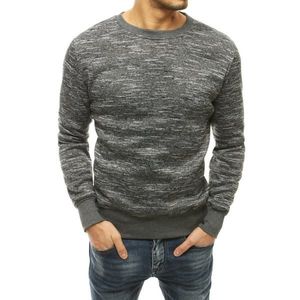 Men's dark gray sweatshirt without a hood BX4818 vyobraziť