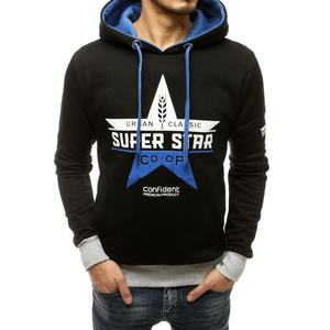 Black men's hooded sweatshirt BX4800 vyobraziť