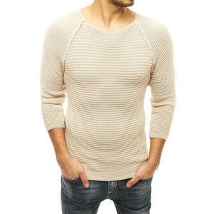 Beige men's pullover sweater WX1578 vyobraziť