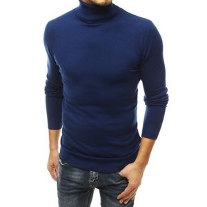 Men's blue turtleneck sweater WX1532 vyobraziť