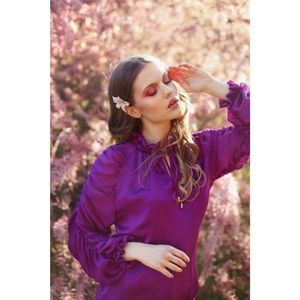 Larsuu Woman's Blouse Clio Purple vyobraziť
