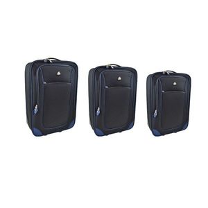 Semiline Unisex's Suitcase Set 5454-7 Navy Blue/Black 20"24"28" vyobraziť