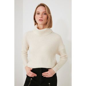 Trendyol Ekru Turtleneck Knitwear Sweater vyobraziť