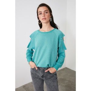 Trendyol Mint Accessory Detailed Knitted Sweatshirt vyobraziť