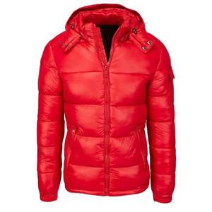 Red men's quilted winter jacket TX3534 vyobraziť