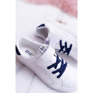 Children's Sneakers With Velcro Big Star DD374107 White-Navy vyobraziť
