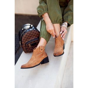 Women’s Boots On High Heel Leather Big Star Camel GG274330 vyobraziť
