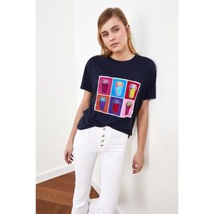 Dámske tričko Trendyol Semi-fitted vyobraziť