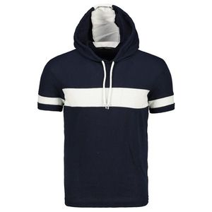 Trendyol Navy Blue Men's Regular Fit Hooded T-Shirt vyobraziť