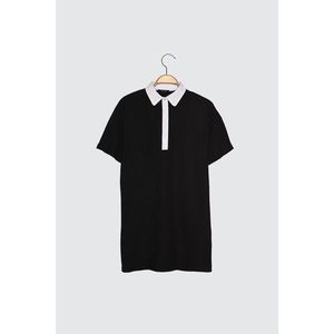 Trendyol Knitted Dress WITH Black Collar Detail vyobraziť