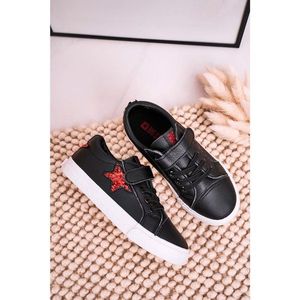 Children's Leather Sneakers With A Star BIG STAR DD374105 Black vyobraziť